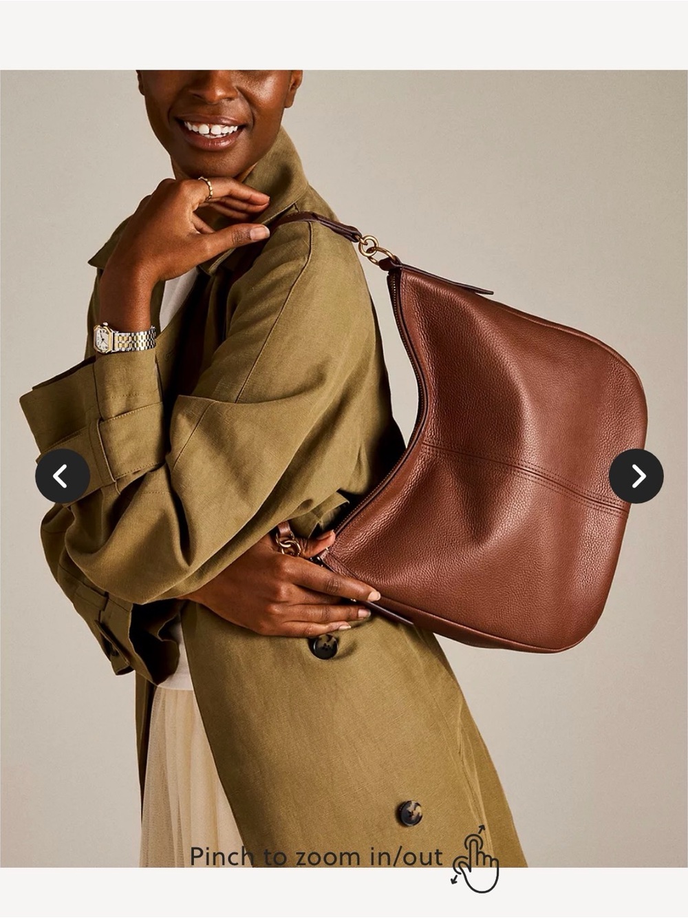 Fossil Pebbled Leather Shoulder Hobo - Chestnut Brown